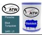 Preview: Porsche, Blue Turquoise, 3AR / J1: 500ml Lackdose, von ATW Autoteile West.